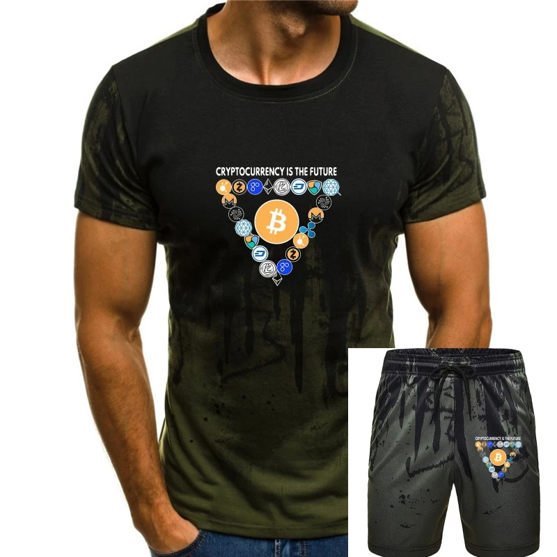 Design T Shirt Sleeve Men Fitness Clothing Male Tops Cryptocurrency Tee. Ethereum, Bitcoin, Litecoin Genuine men's T-shirt 
Design T Shirt Sleeve Men Fitness Clothing Male Tops Cryptocurrency Tee. Ethereum, Bitcoin, Litecoin Genuine men's T-shirt