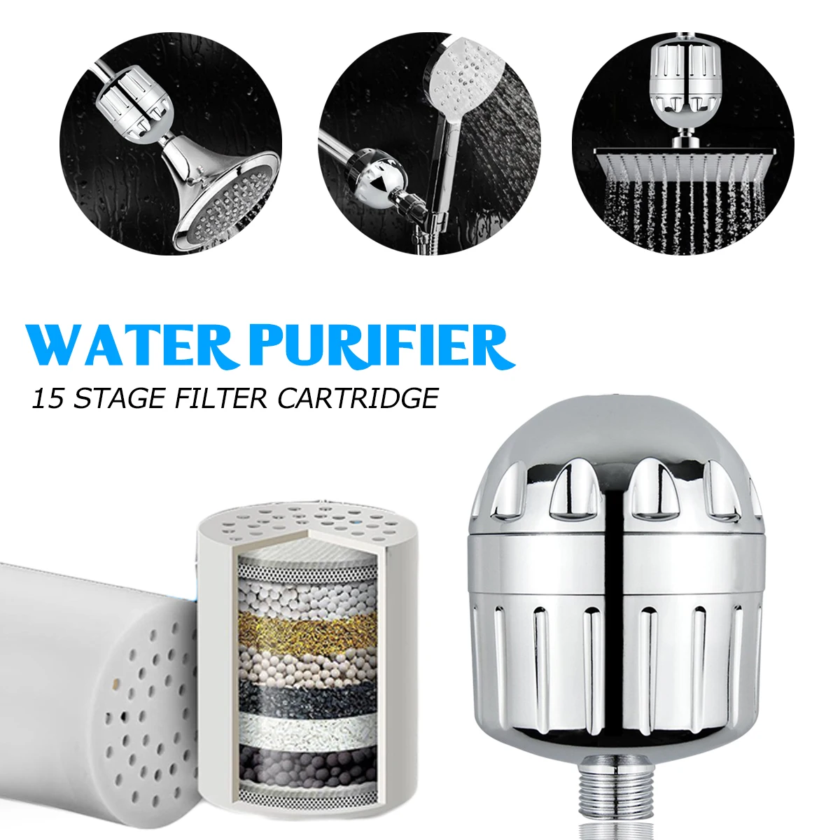 15 Class High Quality Purification Bathroom Shower Filter Bathing Water Filter Purifier Water Treatment Health Softener
15 Class High Quality Purification Bathroom Shower Filter Bathing Water Filter Purifier Water Treatment Health Softener