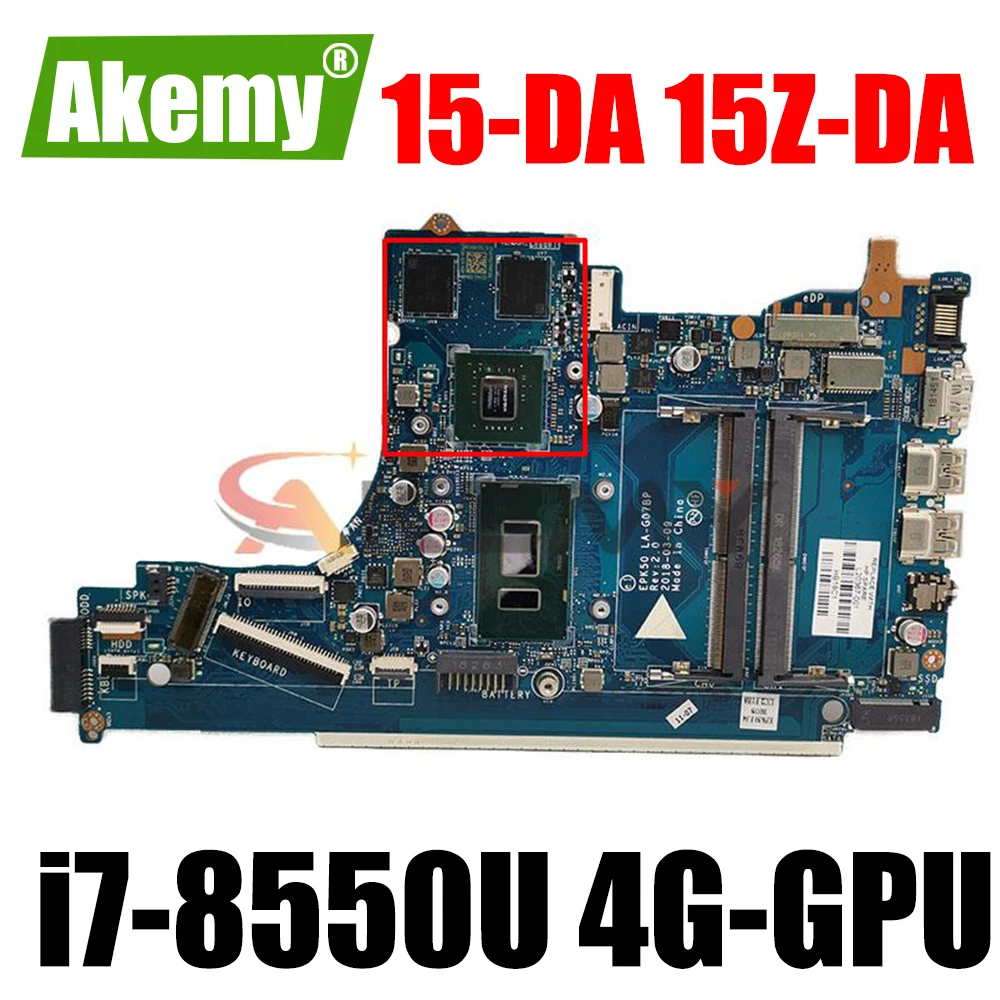 Для ноутбука HP Pavilion 15-DA 15Z-DA, материнская плата EPK50, LA-G07BP с процессором i7-8550U, 4G gpul, LA-G07CP 100%, тест
Для ноутбука HP Pavilion 15-DA 15Z-DA, материнская плата EPK50, LA-G07BP с процессором i7-8550U, 4G gpul, LA-G07CP 100%, тест