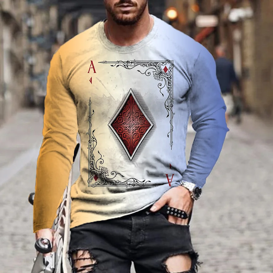 European and American popular men's leisure sports 3D digital printing T-shirt Street trend 3D printing long sleeve T-shirt s-6x
European and American popular men's leisure sports 3D digital printing T-shirt Street trend 3D printing long sleeve T-shirt s-6x
