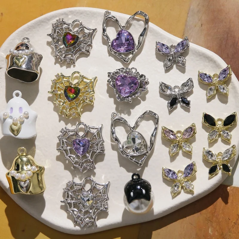 Korean style DIY accessories advanced sense diamond earrings hollow color love cute ghost beads
Korean style DIY accessories advanced sense diamond earrings hollow color love cute ghost beads
