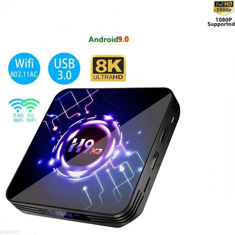 ТВ-приставка H9 X3 на Android 9,0, 4 + 64 ГБ, 1000 м, Wi-Fi 
ТВ-приставка H9 X3 на Android 9,0, 4 + 64 ГБ, 1000 м, Wi-Fi