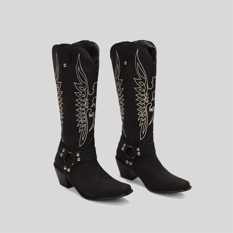 Women Boots 2022 Designer Luxury Winter High Heel Embroidered Women Shoes Pointed Plus Size Elegant Lady Western Cowboy Boots
Women Boots 2022 Designer Luxury Winter High Heel Embroidered Women Shoes Pointed Plus Size Elegant Lady Western Cowboy Boots