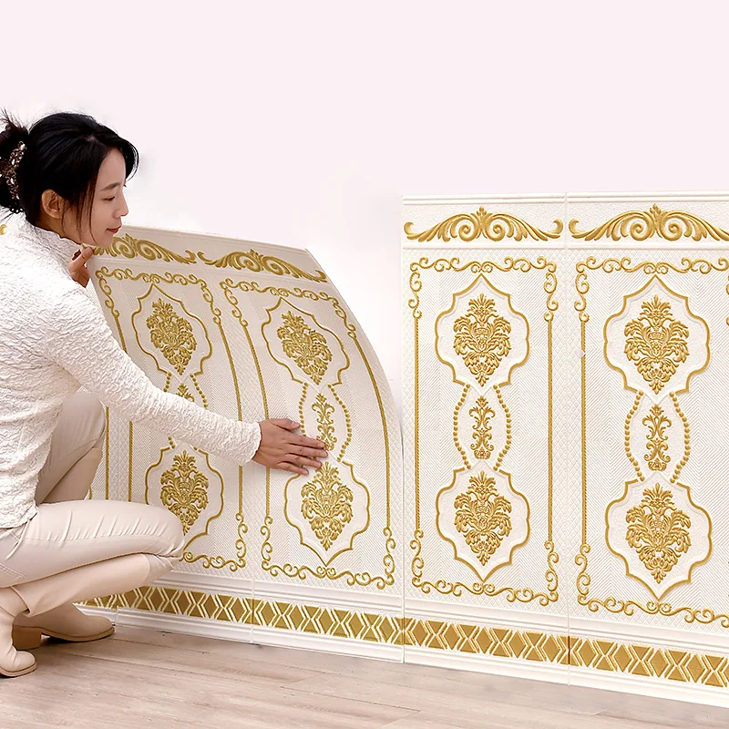 Foam Wall skirt self-adhesive waterproof flame retardant 3D wall sticker Embossed European style Renovation of wall panel
Foam Wall skirt self-adhesive waterproof flame retardant 3D wall sticker Embossed European style Renovation of wall panel