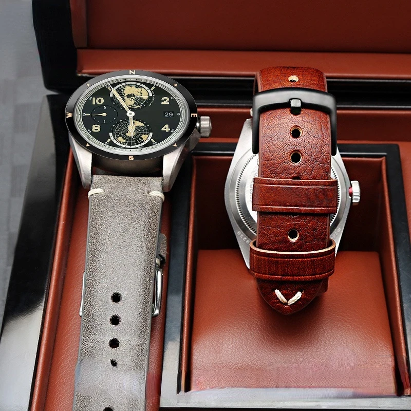 Ремешок из натуральной кожи для наручных часов Montblanc Star 36969 4810 Time Walker 1858 мужской 22