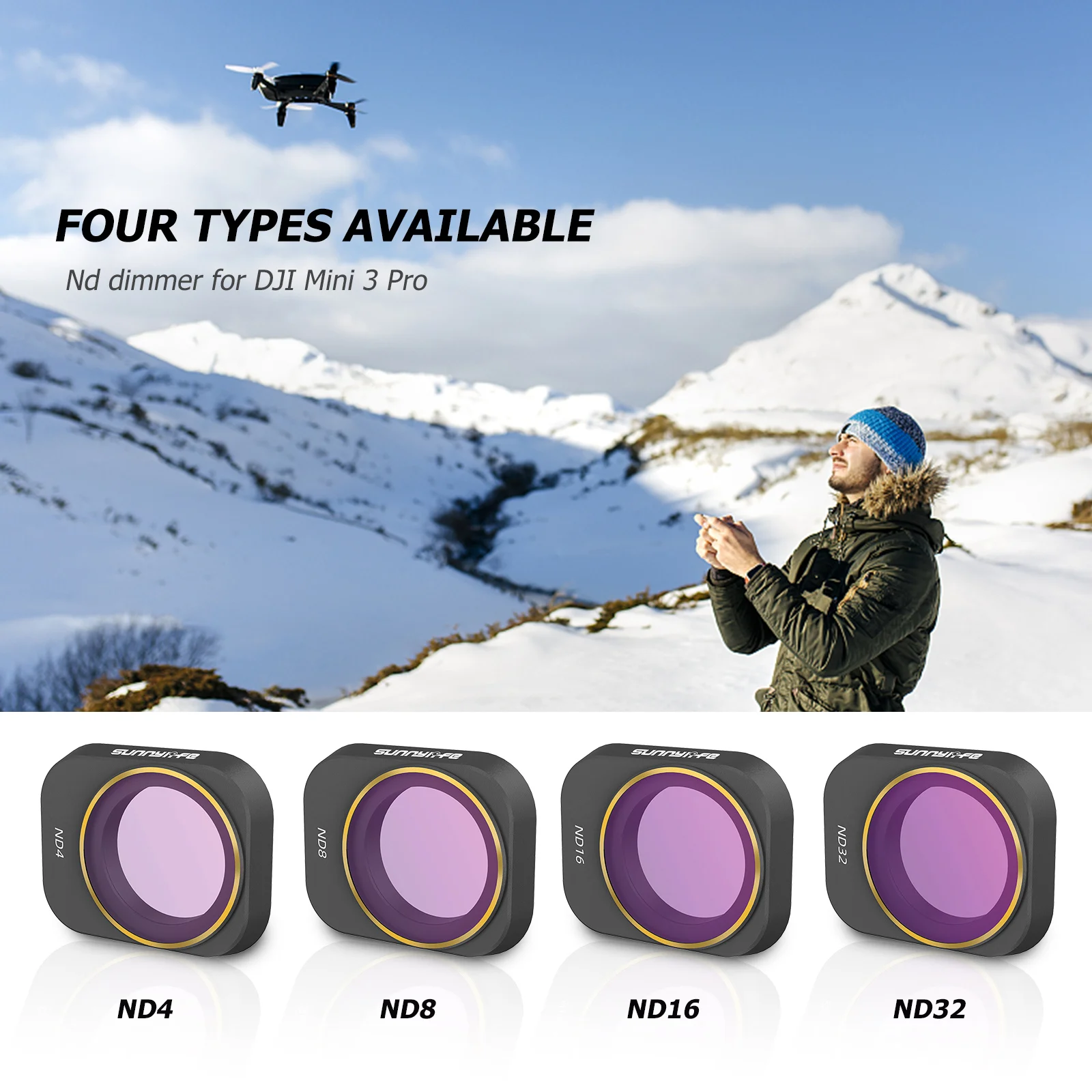 Фильтр нейтральной плотности, совместимый с DJI Mini 3Pro Drones, фильтры для объектива камеры из оптического стекла, запчасти для Дронов с дистанци...
Фильтр нейтральной плотности, совместимый с DJI Mini 3Pro Drones, фильтры для объектива камеры из оптического стекла, запчасти для Дронов с дистанци...