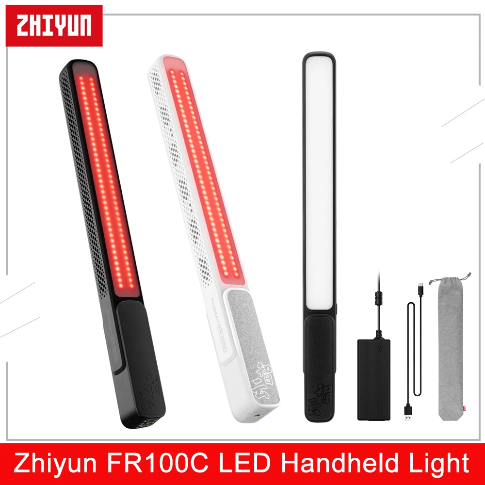 

Zhiyun FIVERAY FR100C RGB LED Light 2700K-6200K 100W Handheld Stick Wand Photography Light For Photo Studio Video Outdoor
