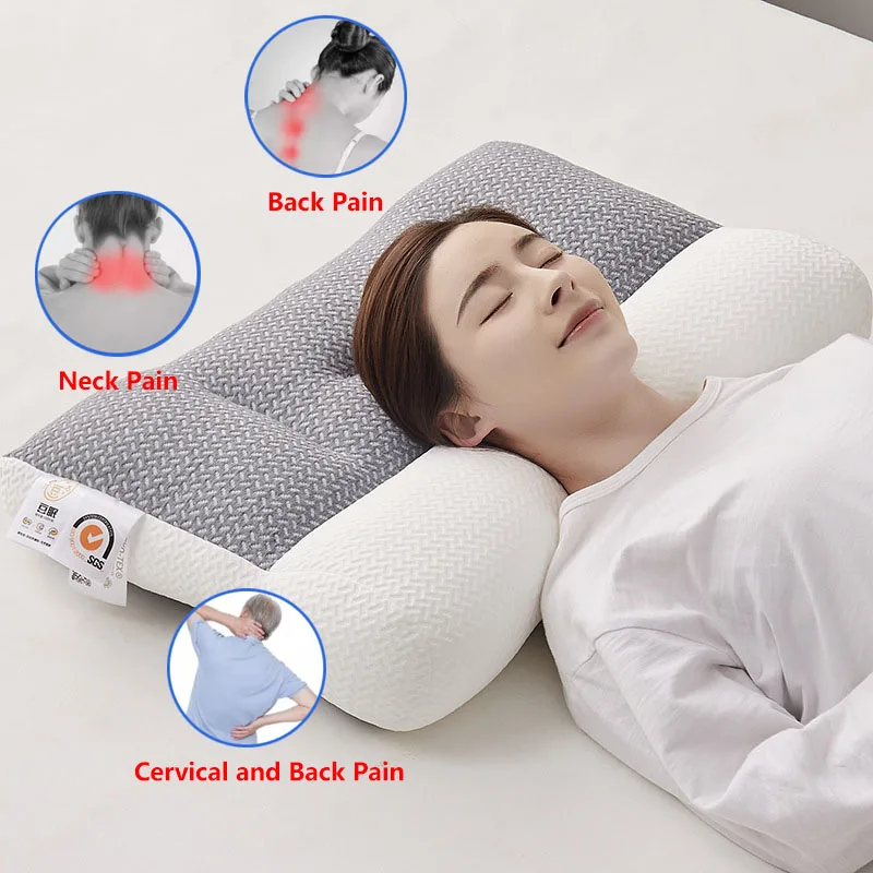Super Ergonomic Pillow Orthopedic All Sleeping Positions Cervical Contour Pillow Neck pillow for neck and shoulder pain Relief
Super Ergonomic Pillow Orthopedic All Sleeping Positions Cervical Contour Pillow Neck pillow for neck and shoulder pain Relief