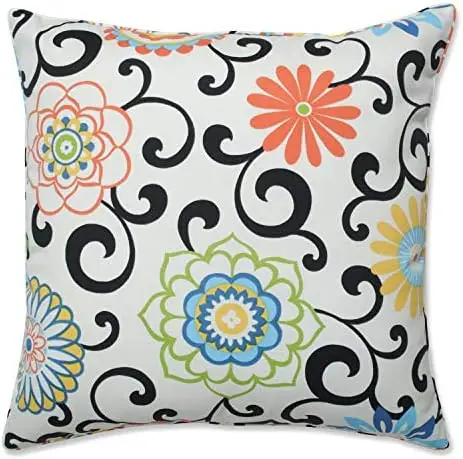 Outdoor/Indoor Pom Pom Play Lagoon Black Tufted Seat Cushions (Round Back), 19" x 19", Pack of 2
Outdoor/Indoor Pom Pom Play Lagoon Black Tufted Seat Cushions (Round Back), 19" x 19", Pack of 2