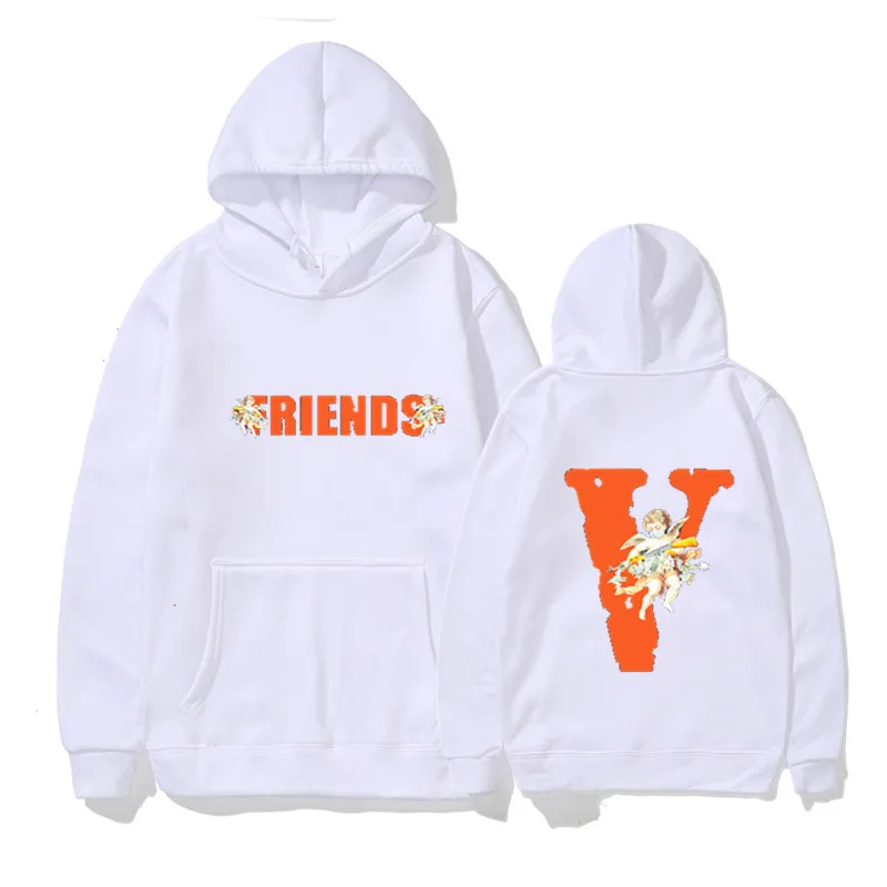 

2023 New VLONE FRIENDS Angel V Printed Hoodies Large Size High Quality Long Sleeve Sweatshirt Fashion Street Style Hoodie