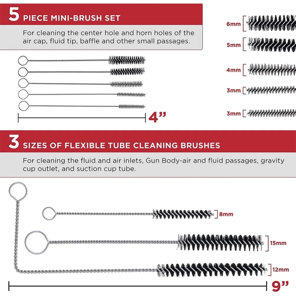 22pcs Airbrush Special Lubricating Detail Set Long Handled Angle Brush Airbrush SprayGun Cleaning Brush Set Metal
22pcs Airbrush Special Lubricating Detail Set Long Handled Angle Brush Airbrush SprayGun Cleaning Brush Set Metal