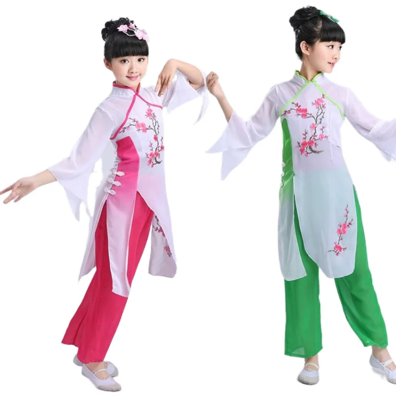 Stage Wear Dance Costumes Children Performance Yangge Suits Classical Fan Performances
Stage Wear Dance Costumes Children Performance Yangge Suits Classical Fan Performances