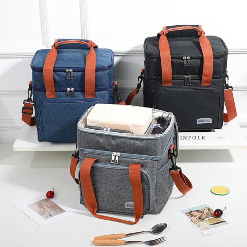 Solid Color Double Layer Insulated Lunch Bag Picnic Bento Box Meal Pouch Food Keep Thermal Cooler Bags For Adult
Solid Color Double Layer Insulated Lunch Bag Picnic Bento Box Meal Pouch Food Keep Thermal Cooler Bags For Adult