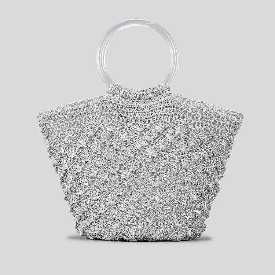 Fashion Woven Round Handle Women Handbags Knitted Lady Hand Bags Handmade Summer Beach Bag Casual Small Tote Bali Purses 2023 
Fashion Woven Round Handle Women Handbags Knitted Lady Hand Bags Handmade Summer Beach Bag Casual Small Tote Bali Purses 2023