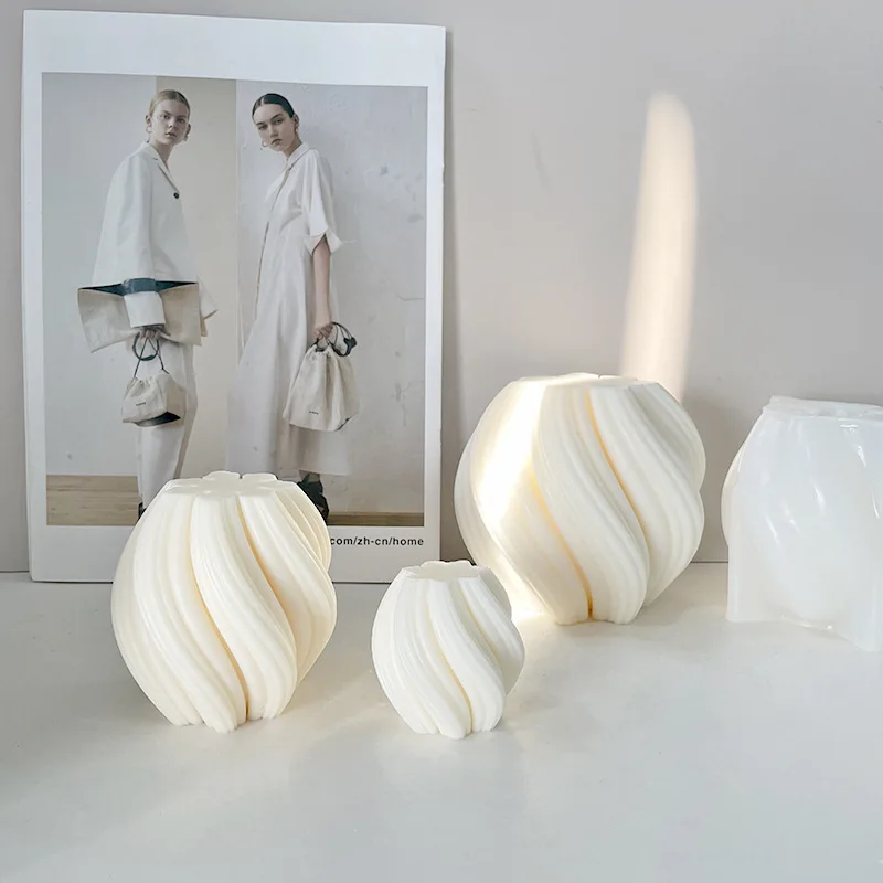 Geometric Wave Aromatherapy Candle Silicone Mold Twisted Spiral Abstract Craft Plaster Resin Mould Candle Making Supplies
Geometric Wave Aromatherapy Candle Silicone Mold Twisted Spiral Abstract Craft Plaster Resin Mould Candle Making Supplies