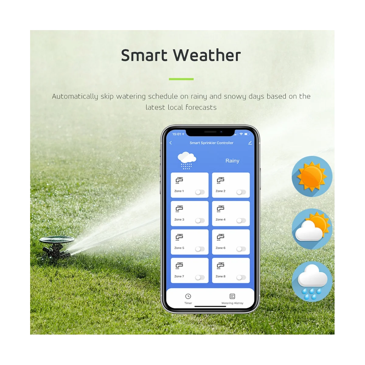 Wifi Tuya Automatic Programmable Drip Garden Watering Irrigation Timer System Controller Programmer EU Plug
Wifi Tuya Automatic Programmable Drip Garden Watering Irrigation Timer System Controller Programmer EU Plug