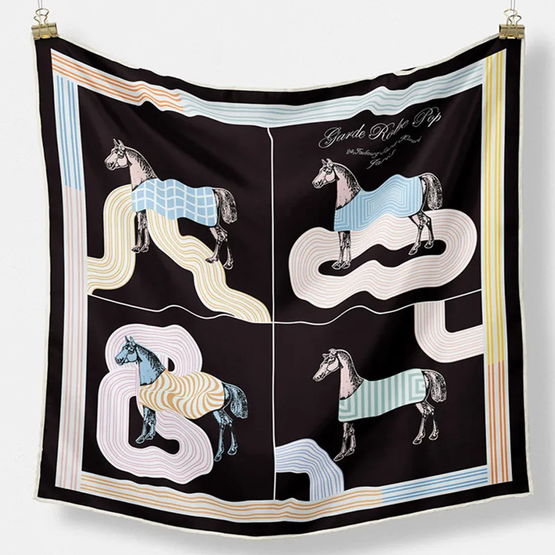 Luxury Brand Design Square Scarf Women Euro Horse Print Twill Silk Scarf Bandana Headband Hair Hijab 53cm Neckerchief For Ladies
Luxury Brand Design Square Scarf Women Euro Horse Print Twill Silk Scarf Bandana Headband Hair Hijab 53cm Neckerchief For Ladies