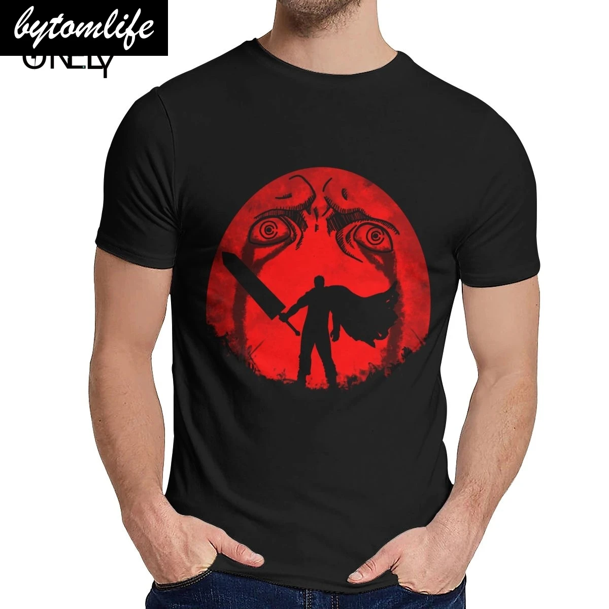 Black Swordsman Under A Red Moon Berserk T Shirt Classic Round Neck Anime Man Cotton Plus Size T shirt
Black Swordsman Under A Red Moon Berserk T Shirt Classic Round Neck Anime Man Cotton Plus Size T shirt