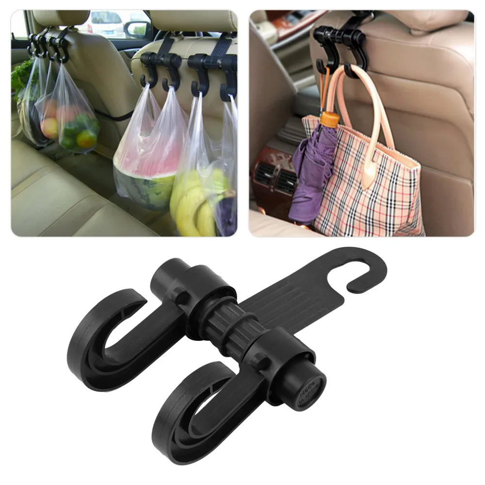 

Car Vehicle Headrest Hooks Auto Fastener Clip Portable Back Seat Hangers Bag Organizer Holder for Handbag Purse Cloth Grocery