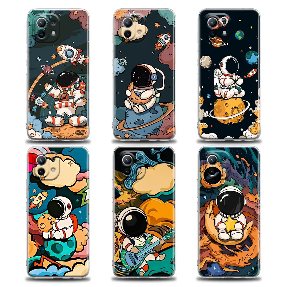 Transparent Case For Xiaomi Mi 12 11 Lite 5G NE 13 12T Pro Note 10 For Poco X3 Pro NFC F3 M5s Cover Astronaut Cosmonaut Spaceman 
Transparent Case For Xiaomi Mi 12 11 Lite 5G NE 13 12T Pro Note 10 For Poco X3 Pro NFC F3 M5s Cover Astronaut Cosmonaut Spaceman