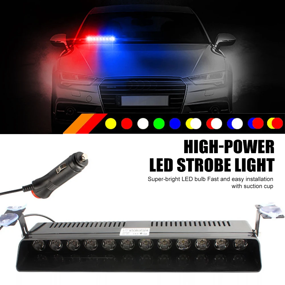 12V 12LED Universal Car Strobe Light Flasher Light Bar Windshield Mount Suction Cup Red Blue Flashing Police Work Light
12V 12LED Universal Car Strobe Light Flasher Light Bar Windshield Mount Suction Cup Red Blue Flashing Police Work Light