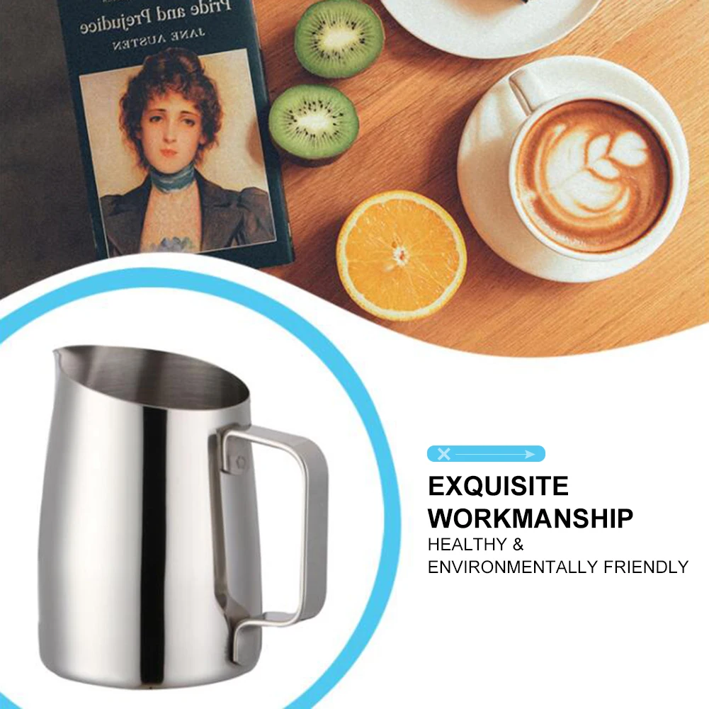 400ml Milk Frothing Pitcher Stainless Steel Milk Frother Cup with Handle for Coffee puccino Latte Art Barista Steam Pitchers
400ml Milk Frothing Pitcher Stainless Steel Milk Frother Cup with Handle for Coffee puccino Latte Art Barista Steam Pitchers