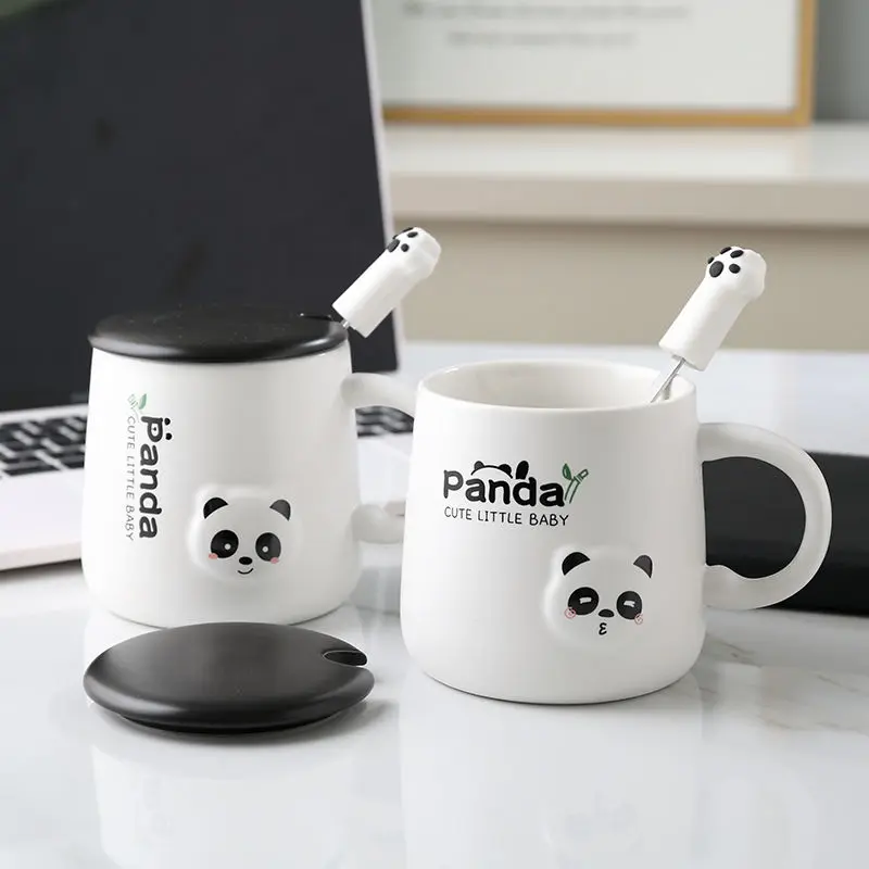 380ml cartoon panda creative ceramic cup couple coffee cup milk cup office Cup spoon covered coffee cup Girl Gift
380ml cartoon panda creative ceramic cup couple coffee cup milk cup office Cup spoon covered coffee cup Girl Gift