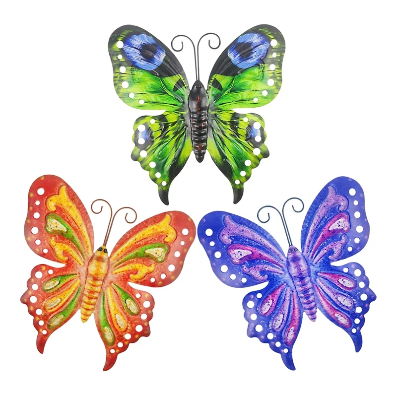 3 Pcs Metal Butterflies, Garden Fence Decorations, Metal Butterfly Wall Art For Indoor And Outdoor, Butterflies Ornament
3 Pcs Metal Butterflies, Garden Fence Decorations, Metal Butterfly Wall Art For Indoor And Outdoor, Butterflies Ornament