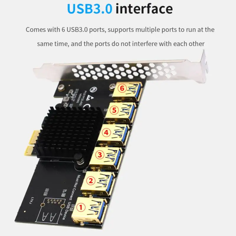 Pci-e 1x Usb 3.0 Slot Multiplier Hub Adapter Metal Portable Pci-e Usb 3.0 Adapter Plastic Office Accessories Pci-e Slot 6 Slots
Pci-e 1x Usb 3.0 Slot Multiplier Hub Adapter Metal Portable Pci-e Usb 3.0 Adapter Plastic Office Accessories Pci-e Slot 6 Slots