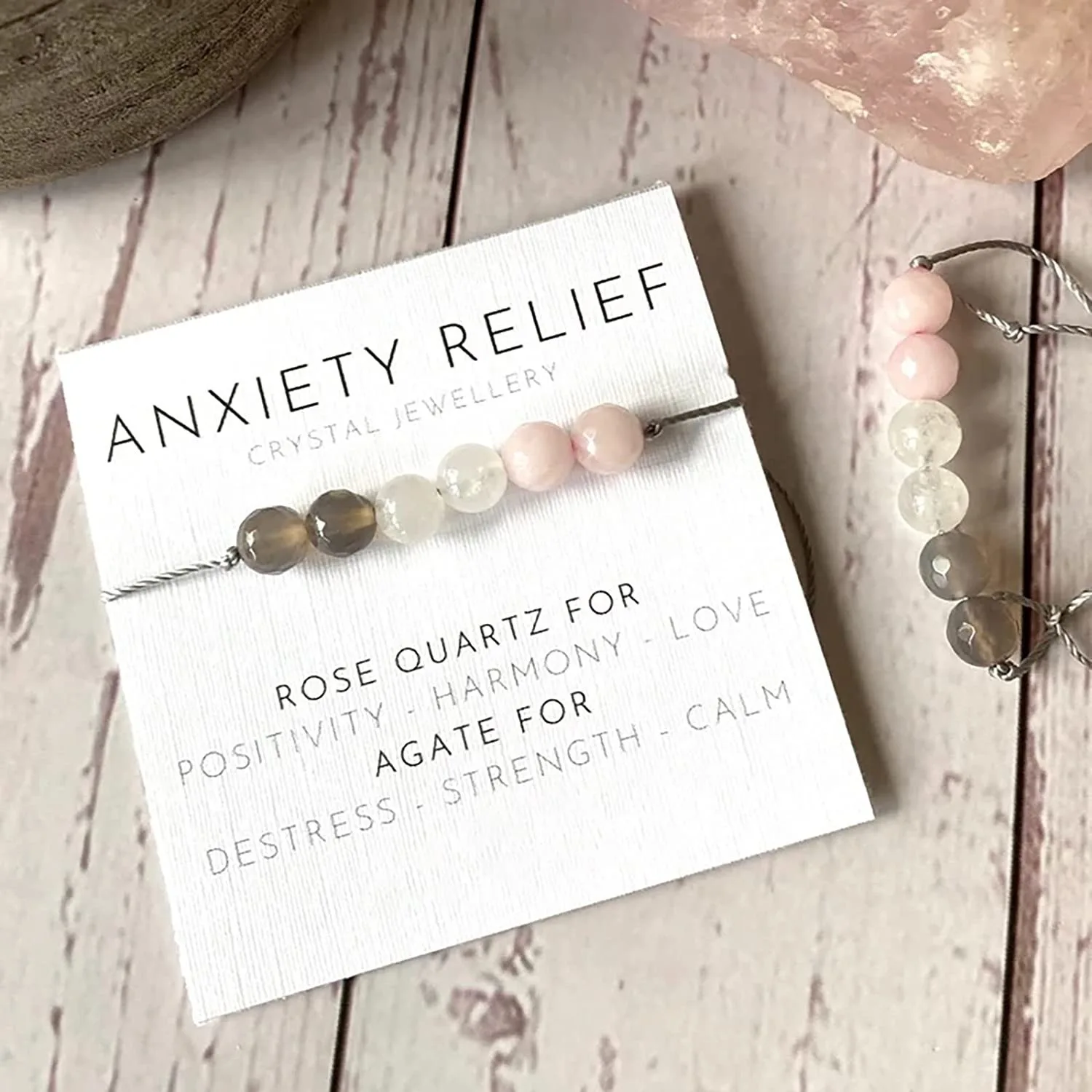 Anxiety Crystal Bracelet Rose Quartz Agate Jade Natural Healing Crystal Bracelet for Women Men STRESS RELIEF JEWELLRY ACCESSORIE
Anxiety Crystal Bracelet Rose Quartz Agate Jade Natural Healing Crystal Bracelet for Women Men STRESS RELIEF JEWELLRY ACCESSORIE