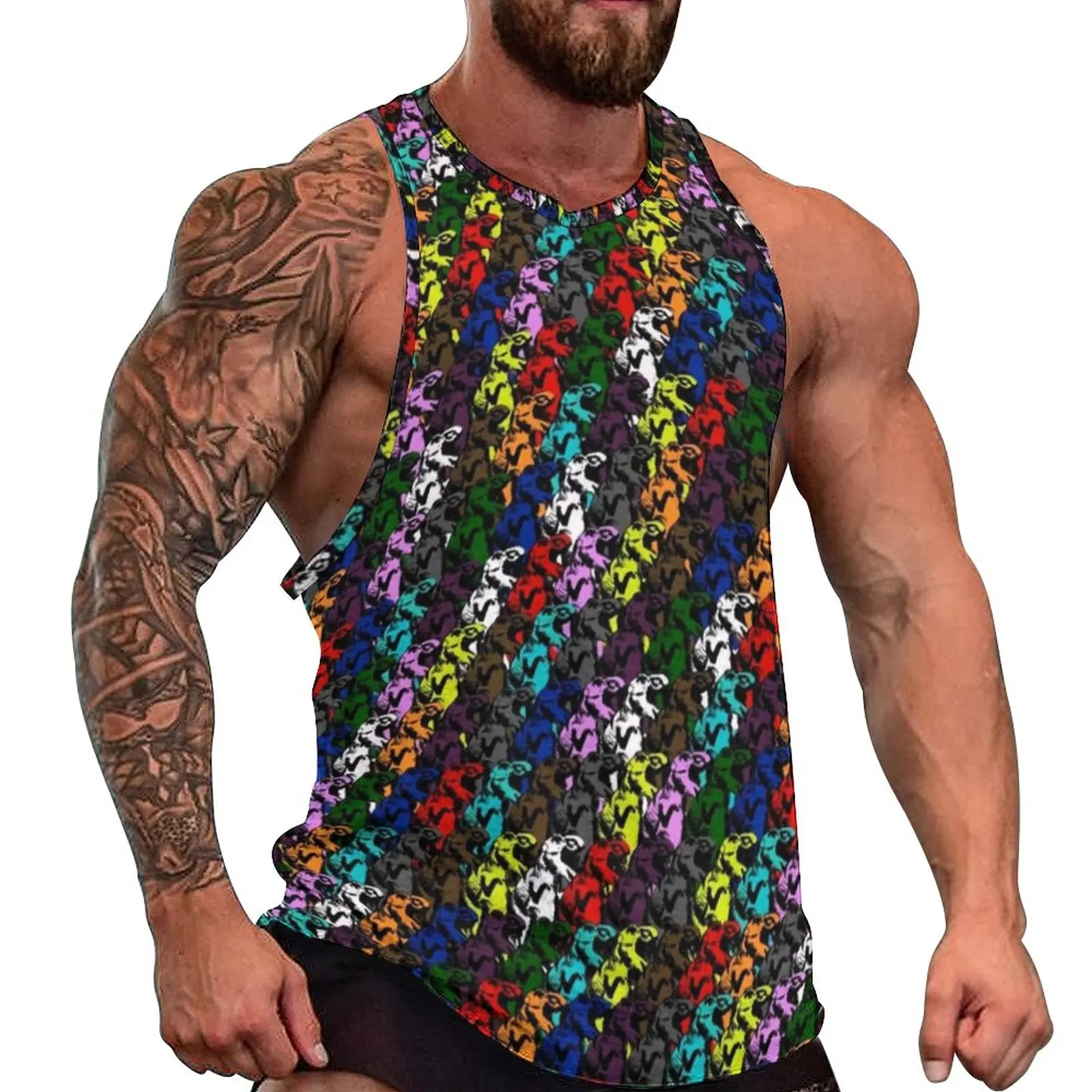 Dinosaur Rainbow Beach Tank Top Abstract Animal Print Gym Tops Man's Graphic Vintage Sleeveless Shirts Big Size 4XL 5XL
Dinosaur Rainbow Beach Tank Top Abstract Animal Print Gym Tops Man's Graphic Vintage Sleeveless Shirts Big Size 4XL 5XL