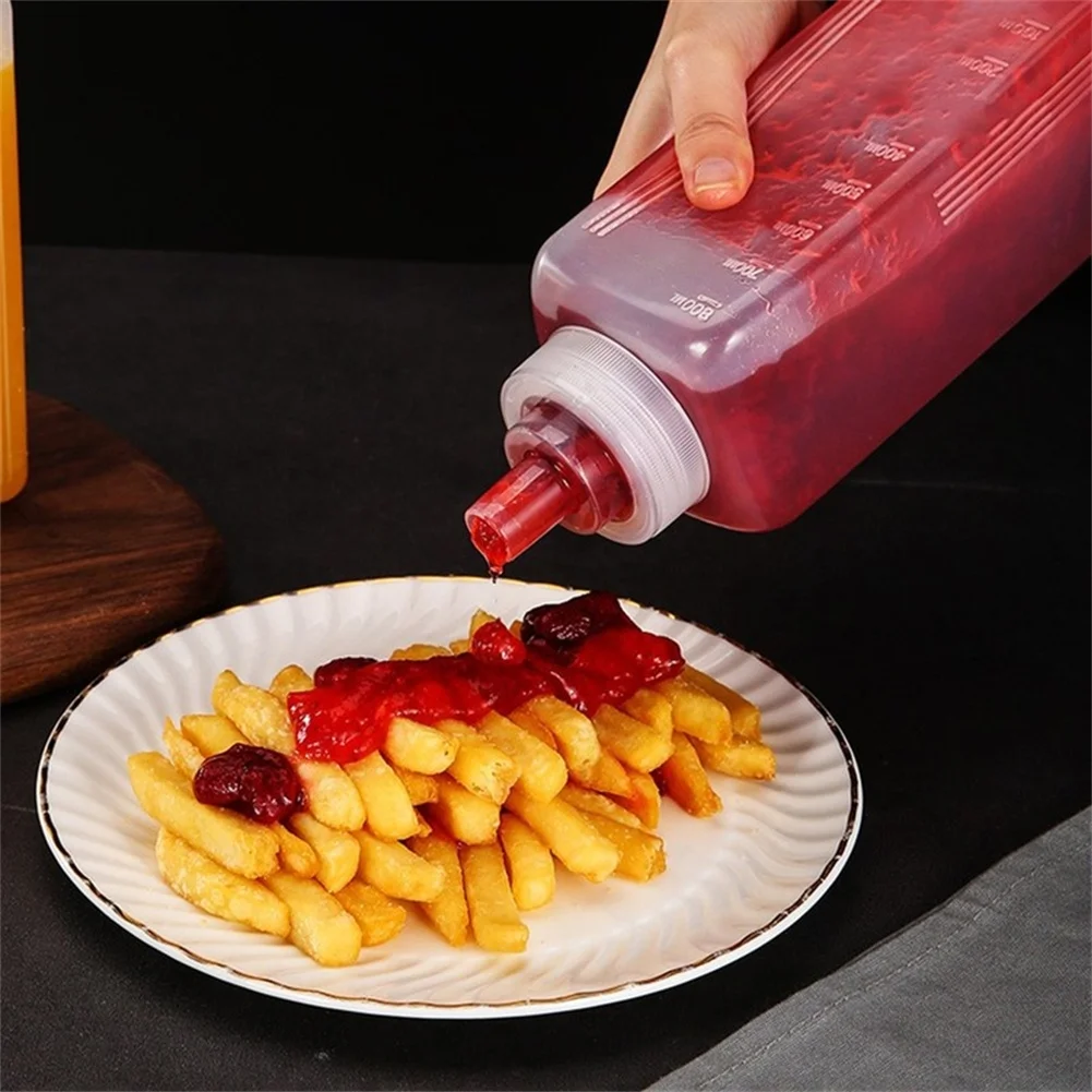 800/1000ML Squeeze Jam-Bottle Large Diameter Square Dustproof Plastic Squeeze Sauce Bottle Dressing Bottle Kitchen Accessories
800/1000ML Squeeze Jam-Bottle Large Diameter Square Dustproof Plastic Squeeze Sauce Bottle Dressing Bottle Kitchen Accessories