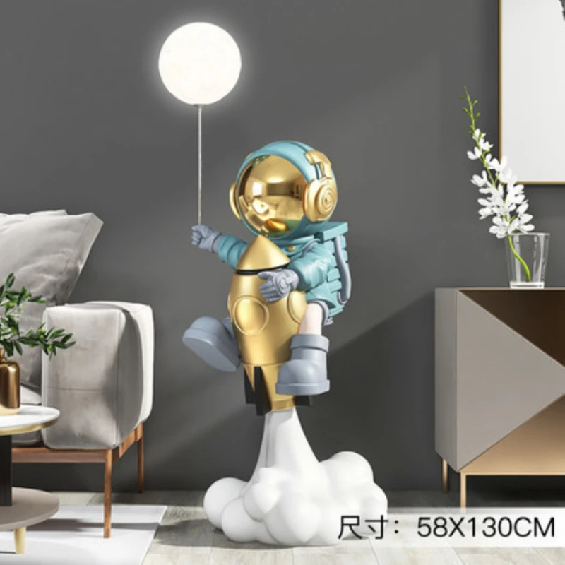 Rocket Launching Astronaut Statue Light for Living Room Decoration Humanoid Sculpture Floor Lamps Spaceman Mars Lamp
Rocket Launching Astronaut Statue Light for Living Room Decoration Humanoid Sculpture Floor Lamps Spaceman Mars Lamp