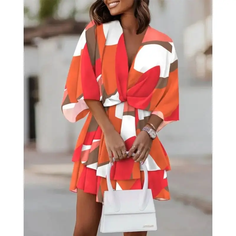 Elegant Office Dress For Wome's Casual Bat Sleeve Flowers Print Bohemian Beach Vacation Sundress Women Summer Ruffl Mini Dresses
Elegant Office Dress For Wome's Casual Bat Sleeve Flowers Print Bohemian Beach Vacation Sundress Women Summer Ruffl Mini Dresses