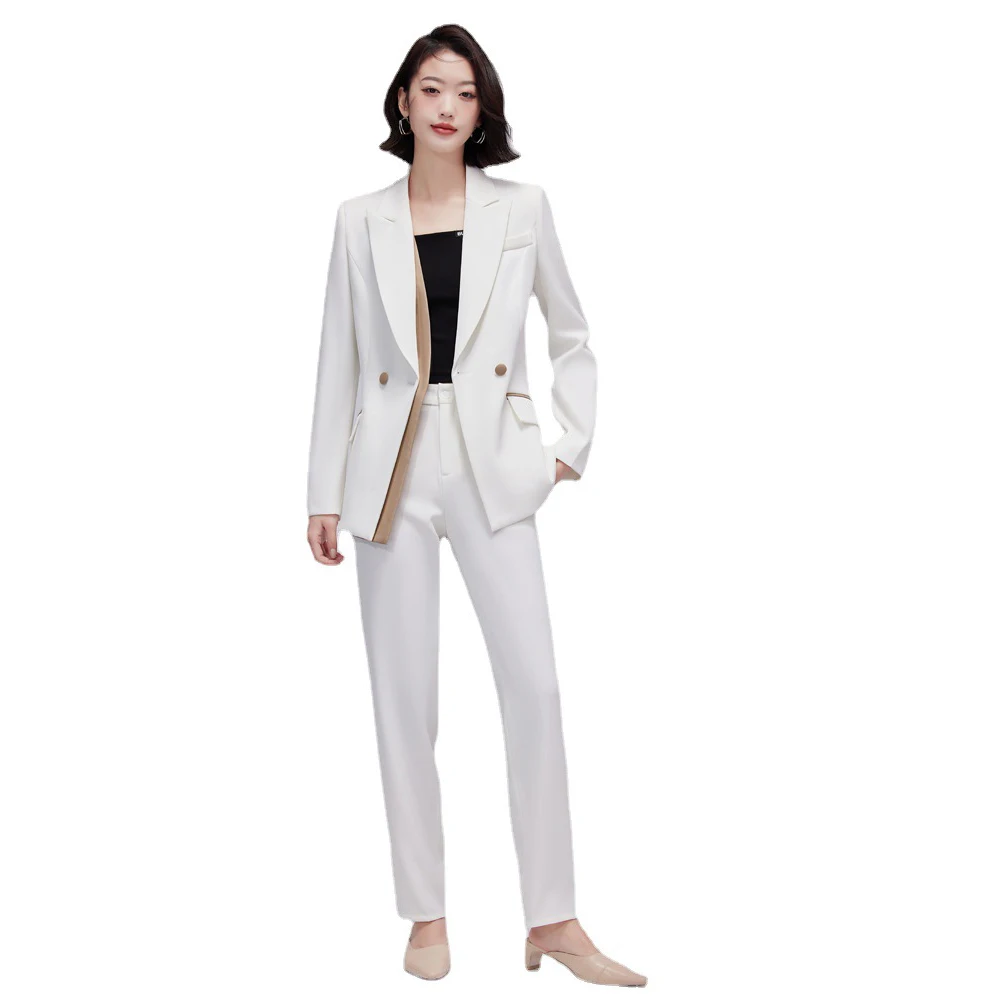Elegant White Formal Business Suits with Pants and Jackets Coat Women Office Ladies Professional Pantsuits Blazers Trousers Set
Elegant White Formal Business Suits with Pants and Jackets Coat Women Office Ladies Professional Pantsuits Blazers Trousers Set