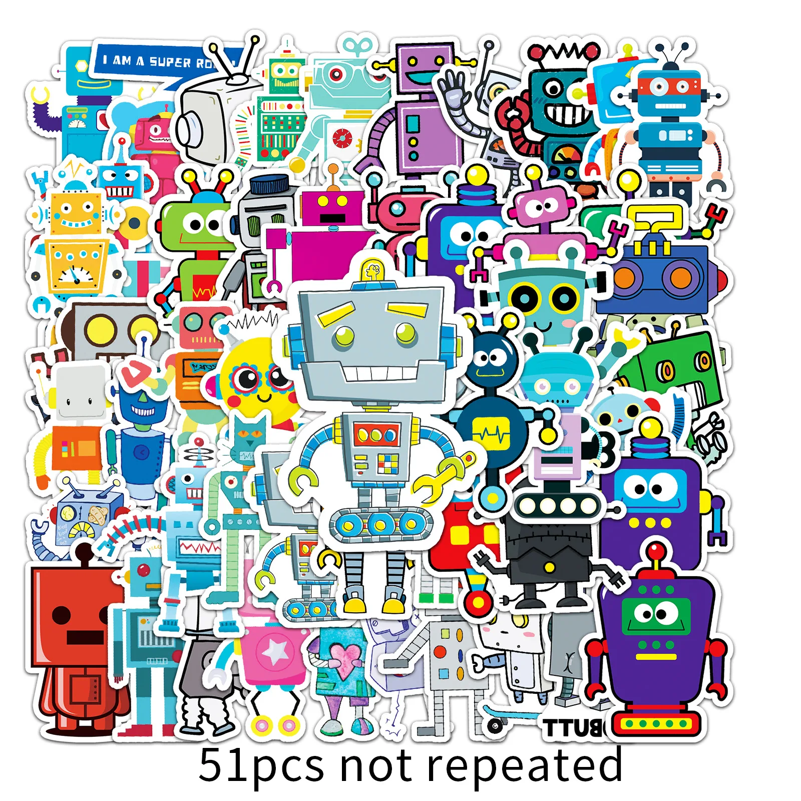 50PCS Robot Stickers Baby Shower Kids Sticker Waterproof Stickers for Skateboard Suitcase Laptop Kids Decals Toys
50PCS Robot Stickers Baby Shower Kids Sticker Waterproof Stickers for Skateboard Suitcase Laptop Kids Decals Toys