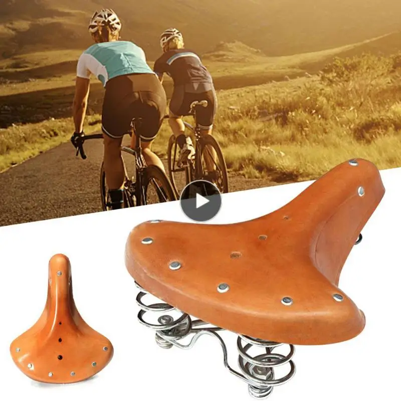 Waterproof Leather Fashionable Bicycle Seat Three Spring Saddle Cowhide Saddle Seat Vintage Bicycle Saddle Bicycle Seat Cushion
Waterproof Leather Fashionable Bicycle Seat Three Spring Saddle Cowhide Saddle Seat Vintage Bicycle Saddle Bicycle Seat Cushion