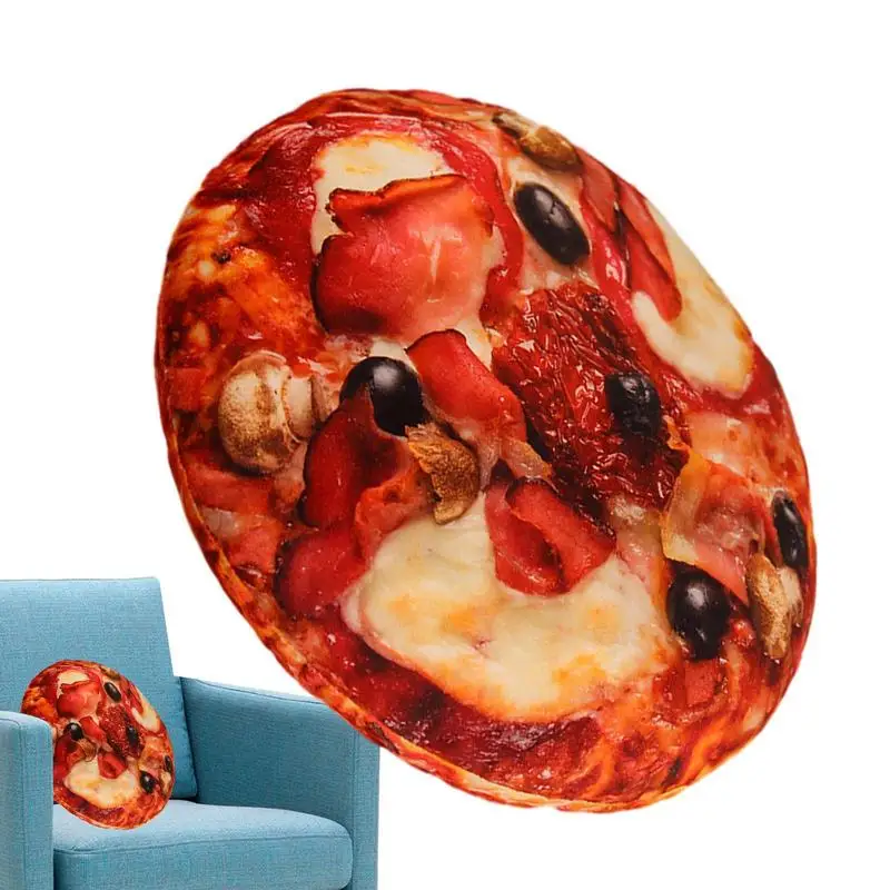 

3D Pizza Plush Toy Stuffed Food Pillow Cushion Kids Toys Creative Pizza Pillow Sofa Chair Decor Birthday Gift 40cm