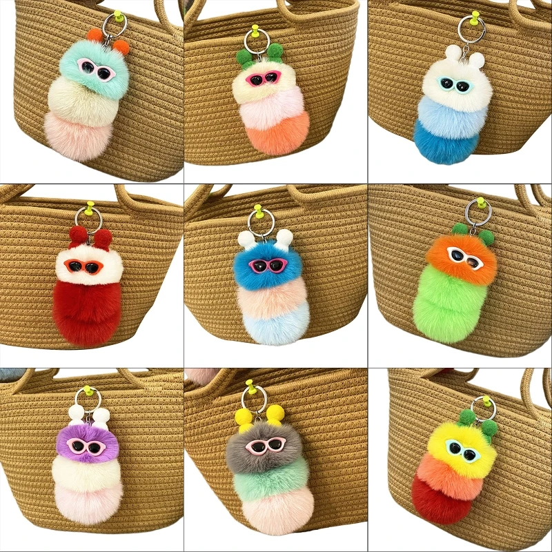 Mini Plush Keychain Mini Fur Caterpillars Stuffed Animal for Doll Multiple Pattern Keychain for Children's Day Backpack
Mini Plush Keychain Mini Fur Caterpillars Stuffed Animal for Doll Multiple Pattern Keychain for Children's Day Backpack