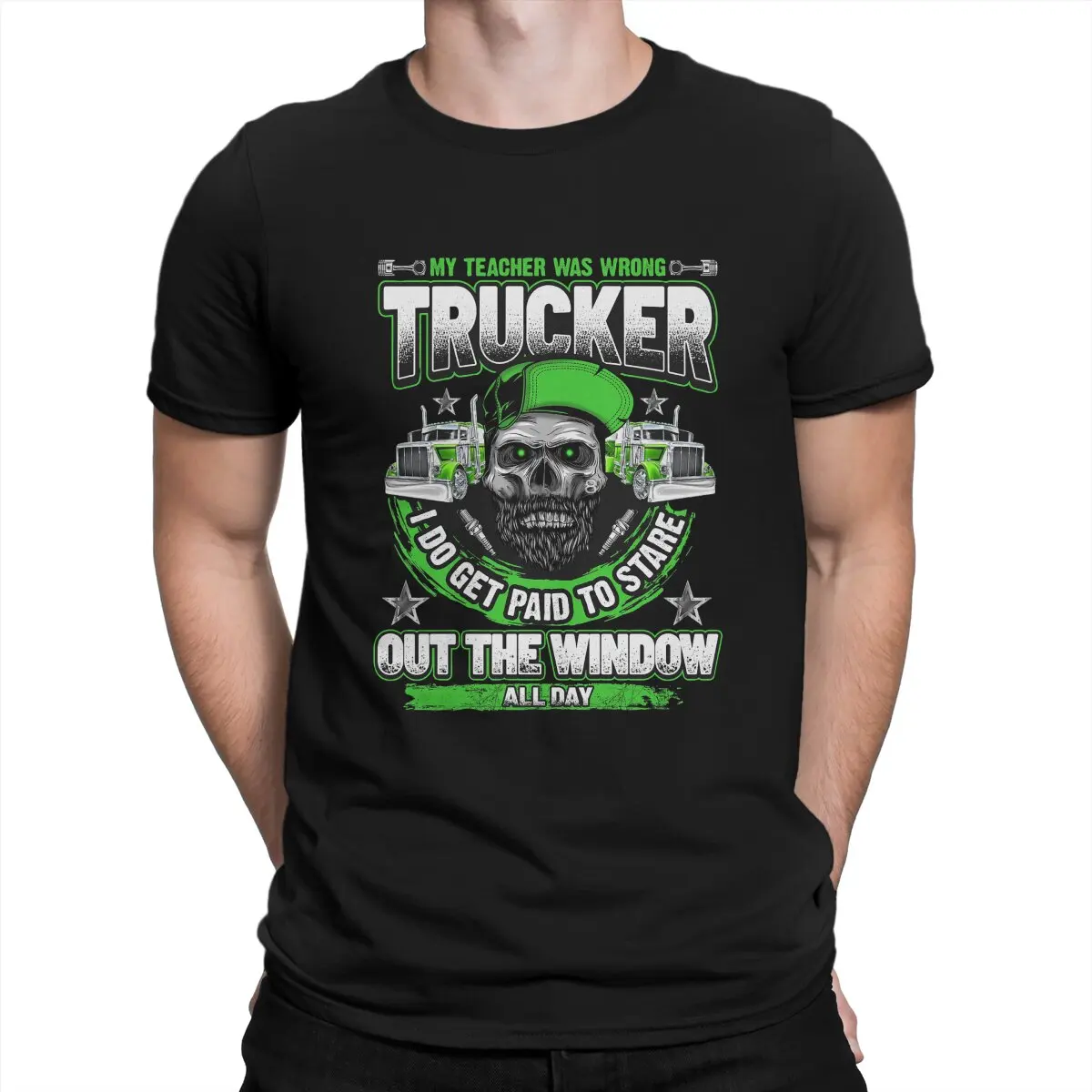 My Teacher Was Wrong Trucker T-Shirt Men Trucker Skull Creative Cotton Tees Crew Neck Short Sleeve T Shirt Summer Clothing
My Teacher Was Wrong Trucker T-Shirt Men Trucker Skull Creative Cotton Tees Crew Neck Short Sleeve T Shirt Summer Clothing