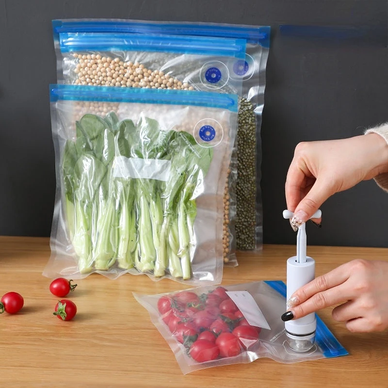 2/5 PCS Reusable Food Air Vacuum Bag Frigerator Keep Fresh Food Keeper Vacuum Bag Bolsas Envasado Al Vacio Kitchen Storage Bag
2/5 PCS Reusable Food Air Vacuum Bag Frigerator Keep Fresh Food Keeper Vacuum Bag Bolsas Envasado Al Vacio Kitchen Storage Bag