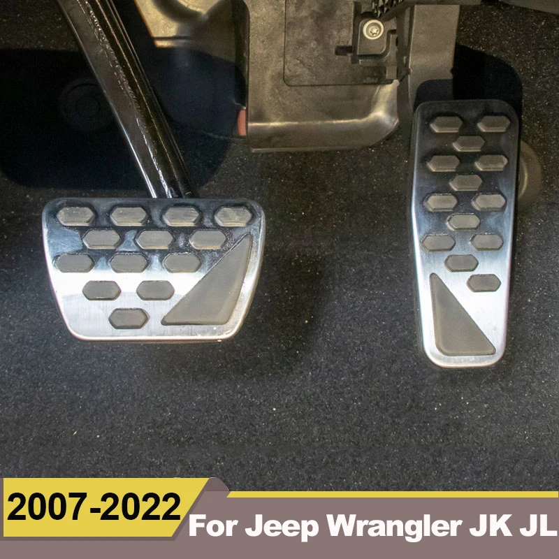 

For Jeep Wrangler JK JL 2007-2017 2018 2019 2020 2021 2022 Car Foot Rest Pedal Fuel Accelerator Brake Pedals Cover Non-slip Pad