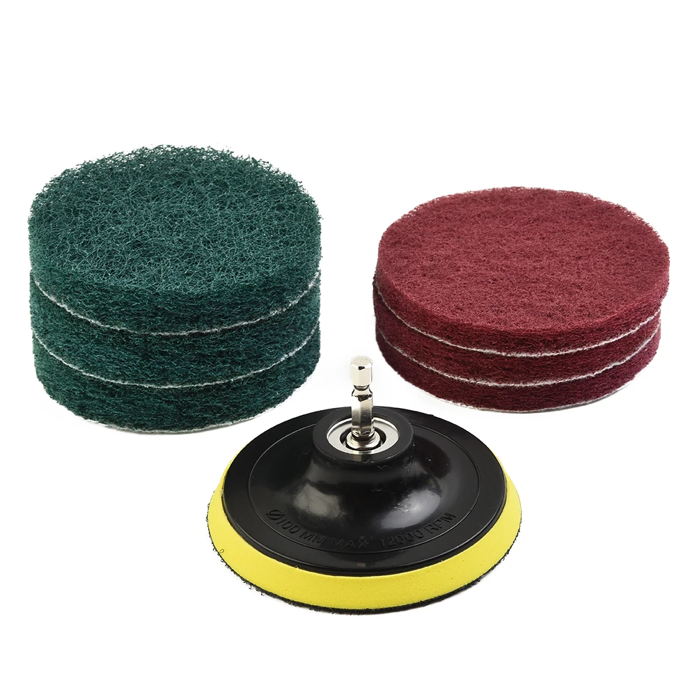8pcs/set 4 Inch 100mm Industrial Scouring Pad Hook & Loop Sanding Pads Nylon Polishing Pad For Cleaning Polishing Deburring
8pcs/set 4 Inch 100mm Industrial Scouring Pad Hook & Loop Sanding Pads Nylon Polishing Pad For Cleaning Polishing Deburring
