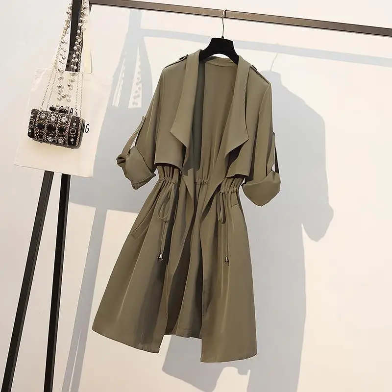 SuperAen Plus Size Women's Slim Windbreaker Coat 2022 Spring Autumn New Solid Loose Waist Slimming Jackets
SuperAen Plus Size Women's Slim Windbreaker Coat 2022 Spring Autumn New Solid Loose Waist Slimming Jackets