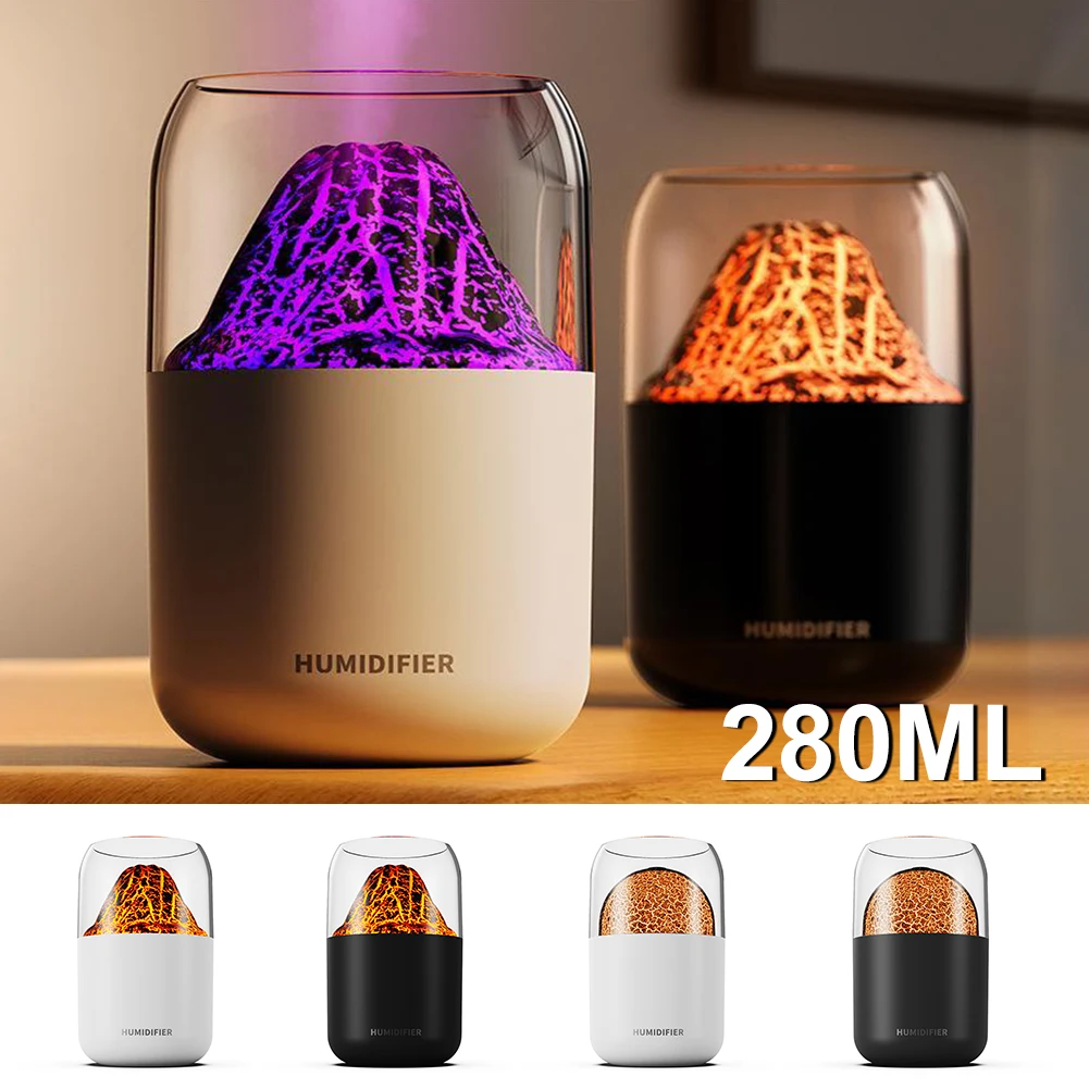 280ML Volcanic Flame Aroma Diffuser Essential Oil Diffuser USB Portable Air Humidifier With Flame Light Night Lamp Fragrance
280ML Volcanic Flame Aroma Diffuser Essential Oil Diffuser USB Portable Air Humidifier With Flame Light Night Lamp Fragrance