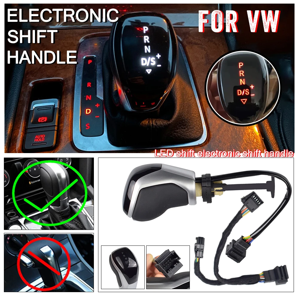 

New Automatic Gear Shift Knob DSG AT LED Electronic Shift Lever Handball For VW Golf 6 7 MK6 MK7 For Passat CC B7 For Jetta MK6