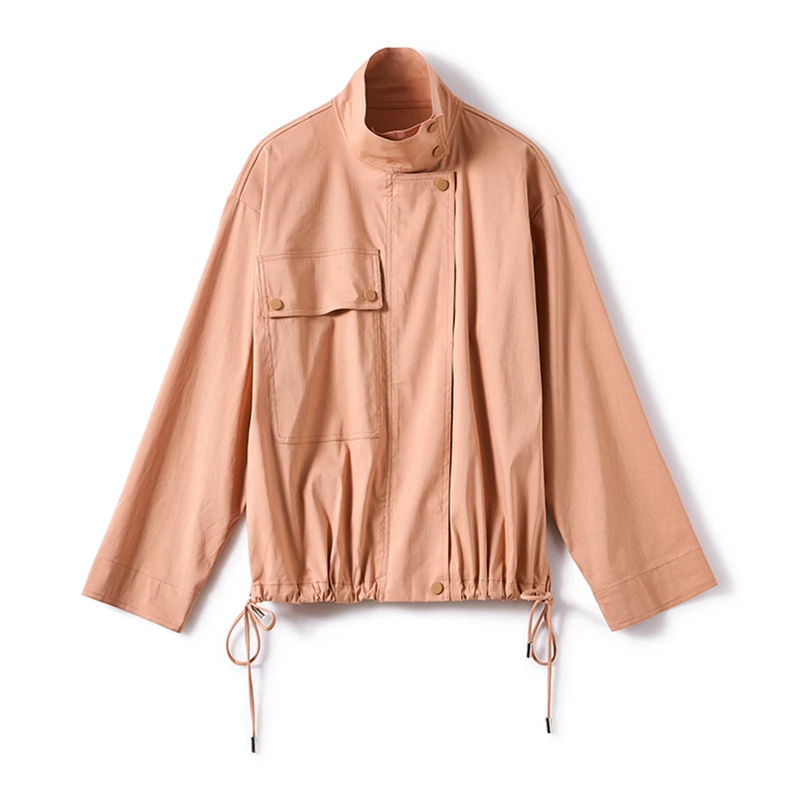 Jacket Women 62% Linen Blended Raglan Long Sleeves Zipper Pockets Solid 2 Colors Straight Loose Short Coat Ladies New Fashion
Jacket Women 62% Linen Blended Raglan Long Sleeves Zipper Pockets Solid 2 Colors Straight Loose Short Coat Ladies New Fashion