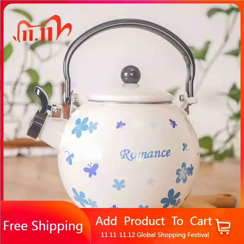 

Cute Ceramic Kettle with Whistle Teapots To Boil Water Portable Kettle Induction Cooker Chaleira Eletrica Utensils for Kitchen