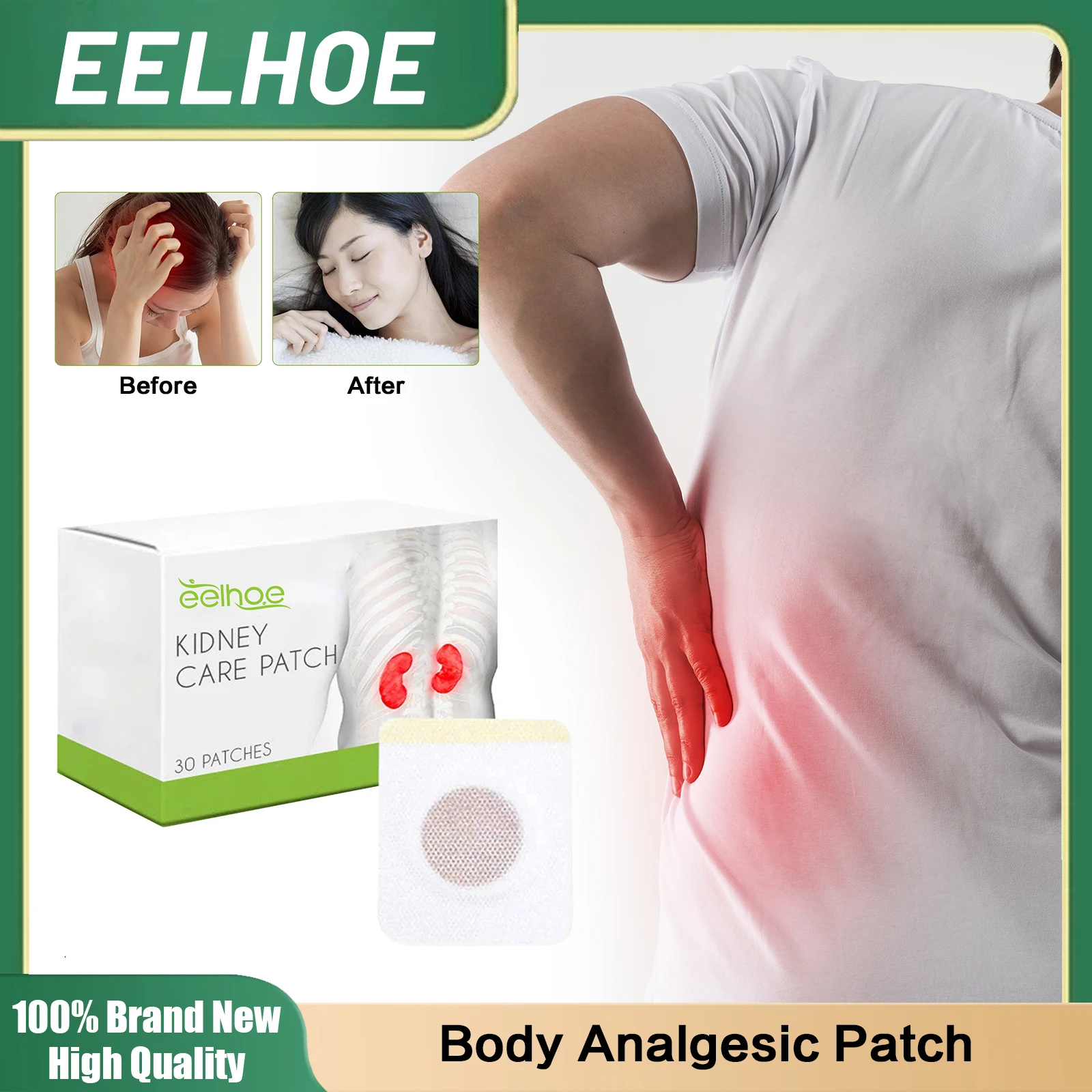 Body Care Patch Remove Fatigue Headache Relieve Joint Pain Anti Swelling Gallstones Treatment Kidney Protection Sticker 30pcs
Body Care Patch Remove Fatigue Headache Relieve Joint Pain Anti Swelling Gallstones Treatment Kidney Protection Sticker 30pcs