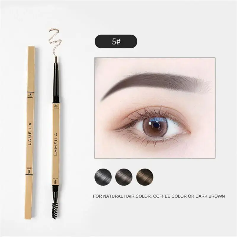 Double-Headed Eyebrow Pencil Natural Long-Lasting Waterproof Sweatproof Small Gold Bar Fine Eyebrow Pen Makeup Women Cosmetics
Double-Headed Eyebrow Pencil Natural Long-Lasting Waterproof Sweatproof Small Gold Bar Fine Eyebrow Pen Makeup Women Cosmetics